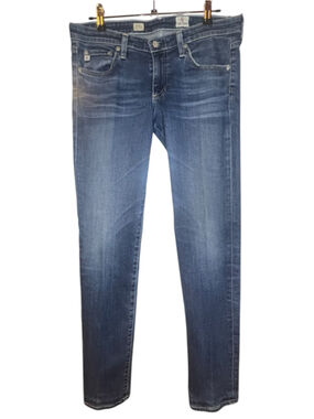 AG Adriano Goldschmied Medium Wash Aubrey Skinny Straight Denim Jeans Made In US